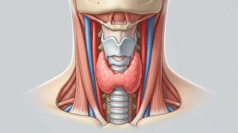 Human neck thyroid gland