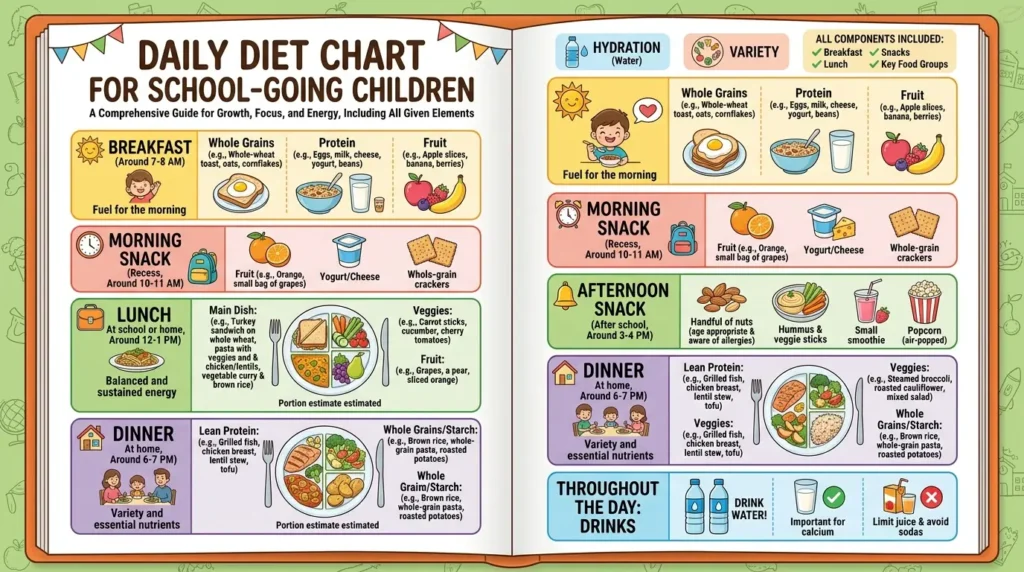 Kids Daily Diet Chart Healthy Diet Plan For Kids