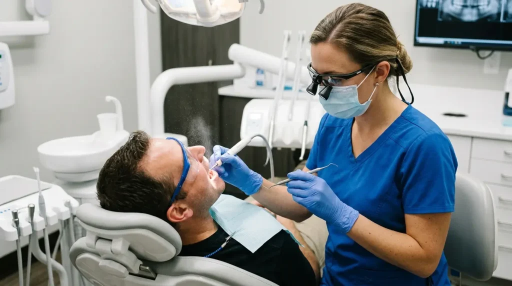 Dentist Performing Gum Treatment Is Non-Surgical Gum Disease Treatment Possible?