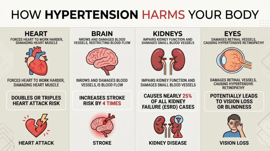 How Hypertension Harms The Body